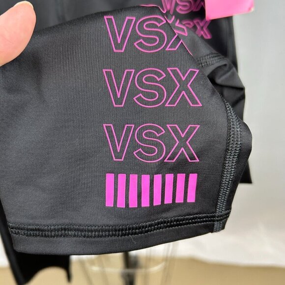 NEW Victoria's Secret Pink Logo Spell Out Capri Black Legging Pants Size Small - Picture 5 of 16